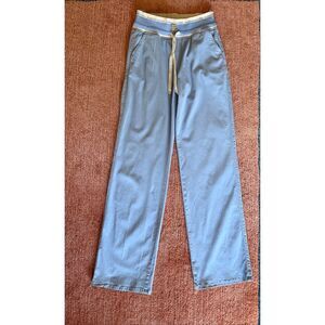 Esperanto Light Blue High Rise Casual Pants Size 42/S Stretch